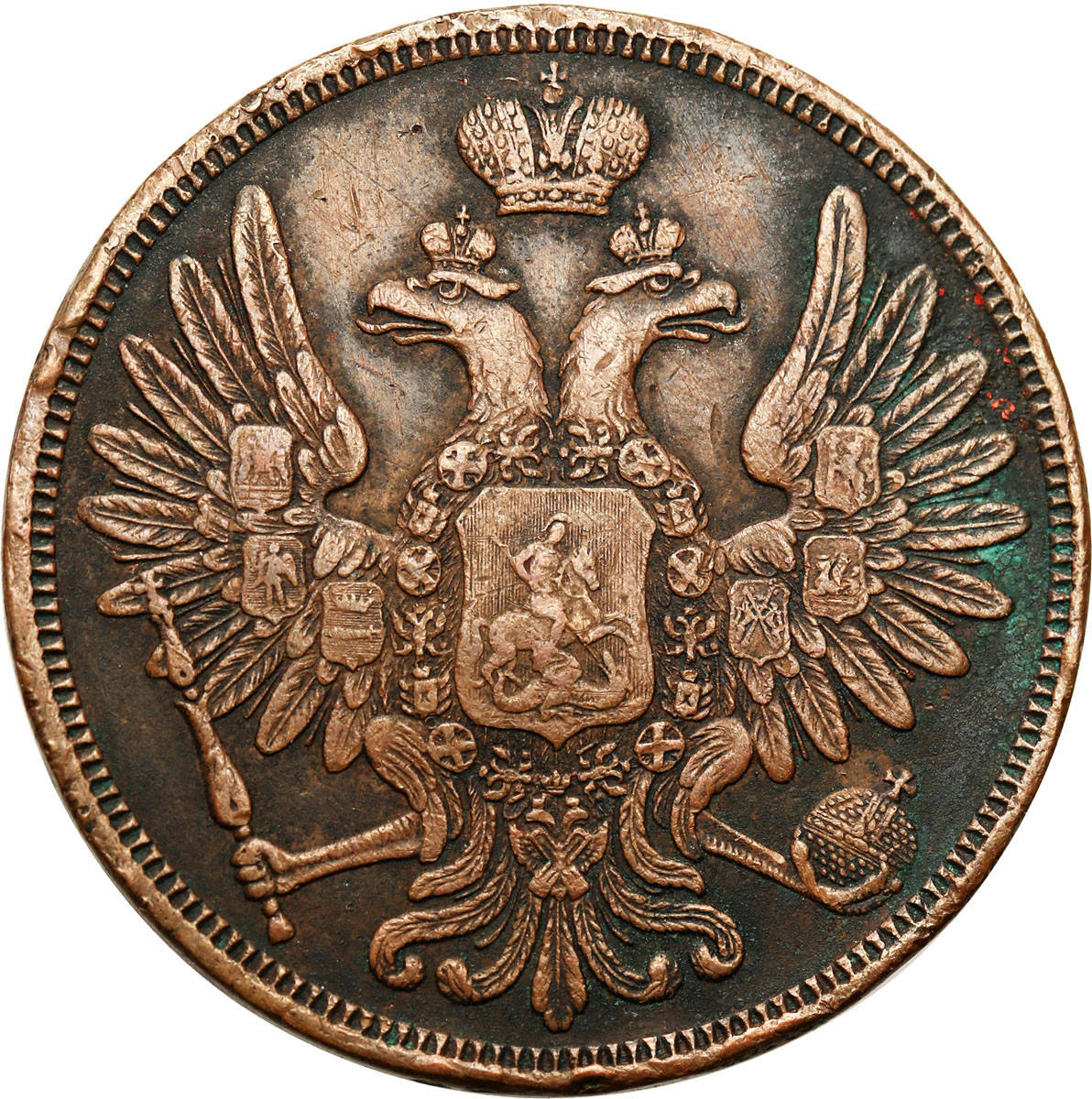 Polska XIX w./Rosja. Mikołaj I. 5 kopiejek 1851 BM, Warszawa - RZADKIE